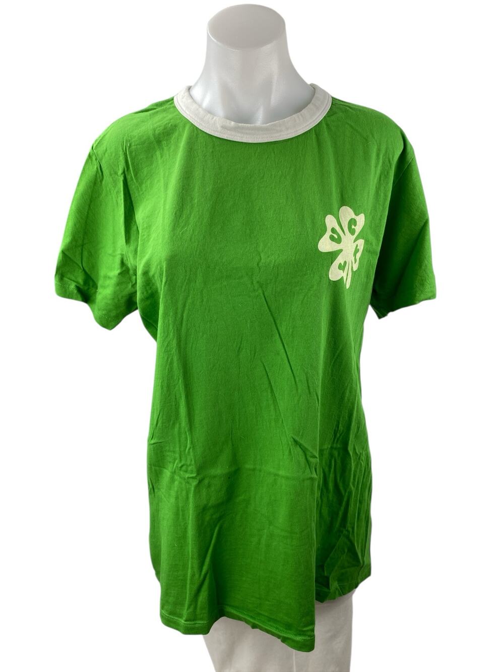 Big Bud Women's Green Goodluck Horseshoe Short Sleeve T Shirt Tee Top Size L